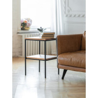 Журнальный столик GreenWeen NORMAN, черный/дуб GW-N-W-B