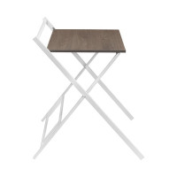 Складной компьютерный стол GreenWeen 800 мм, белый/дуб графит GW-PCT800W-L-G