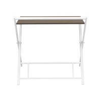 Складной компьютерный стол GreenWeen 800 мм, белый/дуб графит GW-PCT800W-L-G