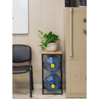 Подставка для 2 бутылок GreenWeen со столиком для кулера, из дерева, черная GW-2BCOOLER-W-B