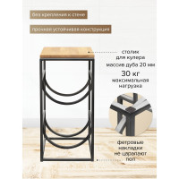 Подставка для 2 бутылок GreenWeen со столиком для кулера, из дерева, черная GW-2BCOOLER-W-B