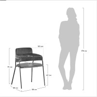 Стул BRADEX Napoli латте с черными ножками FR 0326