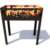 Мангал 7 скамеек Домик в деревне 27008/МАНГ_ДОМ_ДЕР/9005