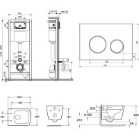Комплект: инсталляция с унитазом Lavinia Boho Aveo Rimless 6 в 1 77040128