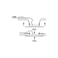 Светодиодная круглая панель с выносным драйвером в комплекте, Wolta PRO диметр встройки 200мм, светит дневным белым светом 4000К, Мощность 30Вт, IP54, артикул ДВО06-30-001-4К