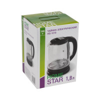 Чайник HomeStar HS-1018 1.8 л стекло, пластик черный 00 5966