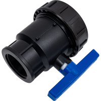 Компрессионный шаровой кран VALFEX ПНД  ВН/ВН резьба разборный 2"-1 1/2" Ду46 1210011200112