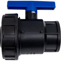 Компрессионный шаровой кран VALFEX ПНД  ВН/ВН резьба разборный 2"-1 1/2" Ду46 1210011200112