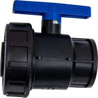 Компрессионный шаровой кран VALFEX ПНД  ВН/ВН резьба разборный 2"-1 1/2" Ду46 1210011200112