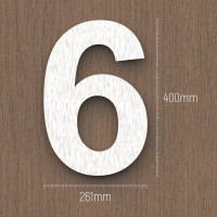 Цифра из металла на дом/ворота/забор Промсвязь 6_A, L=400 мм PSN6A400