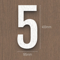 Цифра из металла на дом/ворота/забор Промсвязь 5_F, L=400 мм PSN5F400