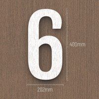Цифра из металла на дом/ворота/забор Промсвязь 6_F, L=400 мм PSN6F400
