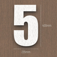 Цифра из металла на дом/ворота/забор Промсвязь 5_I, L=400 мм PSN5I400