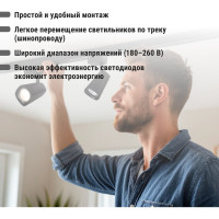 Однофазный трековый светильник TDM ELECTRIC LED TRL-02-045-WB 45 Вт, 24 градуса, 3000 К, 90 Ra, черный SQ0369-0019