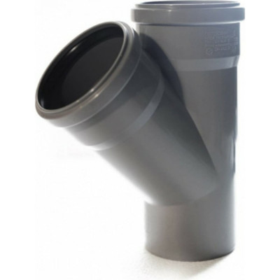 Тройник ХЕМКОР НПВХ внутренняя канализация 110 мм 45 градусов 2391023 00050