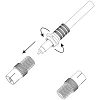 Переходник ЭРА гнездо F - гнездо TV, simple RSA021 Б0048292
