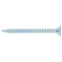 Универсальный саморез КВАДРА 5x50 белый, потайная голова, цинк, кор. 100 шт. 503050200100