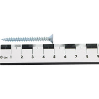 Универсальный саморез КВАДРА 5x50 белый, потайная голова, цинк, кор. 100 шт. 503050200100