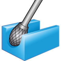 Борфреза твердосплавная форма E (10х16 мм; хвостовик 6 мм) NORGAU 077125100