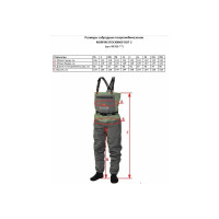 Забродный полукомбинезон Norfin PILOT STOCKINGFOOT 2, р.XL 83321-04XL