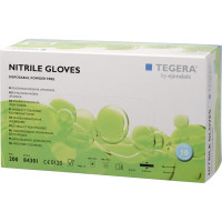 Одноразовые текстурированные неопудренные перчатки TEGERA нитрил, 200 шт, размер 7 84301-7