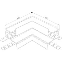 Угловой внутренний коннектор для встраиваемого шинопровода Elektrostandard Slim Magnetic 85093 a057208