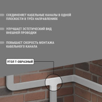 Угол Т-образный TDM ELECTRIC КМТ 100х40 (2 шт./комплект) SQ0411-0127