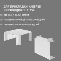 Угол Т-образный TDM ELECTRIC КМТ 100х40 (2 шт./комплект) SQ0411-0127