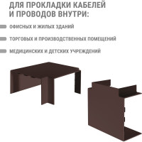 Угол Т-образный TDM ELECTRIC КМТ 100х60 бук (2 шт./комплект) SQ0411-0367