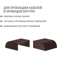 Заглушка кабельной трассы TDM ELECTRIC КМЗ, бук, 40х16 упаковка 4 шт SQ0411-0334