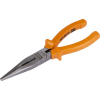 Длинногубцы (тонкогубцы/плоскогубцы) TDM ELECTRIC с пластиковыми рукоятками, углеродистая сталь, 180 мм, серия "Гранит" SQ1009-0202