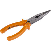 Длинногубцы (тонкогубцы/плоскогубцы) TDM ELECTRIC с пластиковыми рукоятками, углеродистая сталь, 180 мм, серия "Гранит" SQ1009-0202