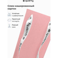 Пакет для цветов QWERTY Призма высота 35 см, розовый, с ручками 74103