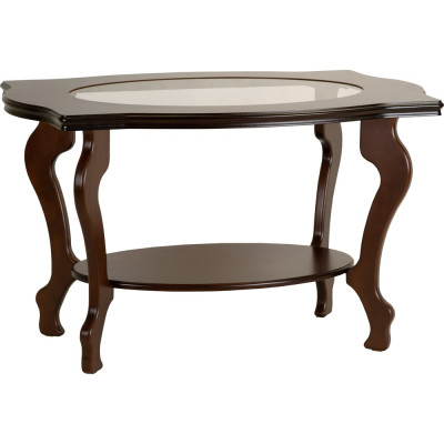 Журнальный стол Мебелик Берже 1С тёмно-коричневый 00 1498