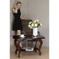 Журнальный стол Мебелик Берже 1С тёмно-коричневый 00 1498