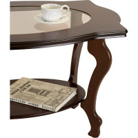 Журнальный стол Мебелик Берже 1С тёмно-коричневый 00 1498