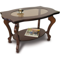 Журнальный стол Мебелик Берже 1С тёмно-коричневый 00 1498