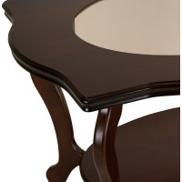 Журнальный стол Мебелик Берже 1С тёмно-коричневый 00 1498