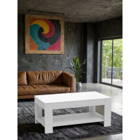 Журнальный стол Мебелик BeautyStyle 26 графит светлый U708, стекло белое 6913