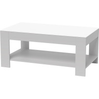 Журнальный стол Мебелик BeautyStyle 26 графит светлый U708, стекло белое 6913