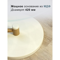 Журнальный стол Мебелик Дуэт 13Н золото, слоновая кость, прозрачный 00 7330