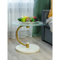 Журнальный стол Мебелик Дуэт 13Н золото, слоновая кость, прозрачный 00 7330