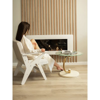 Журнальный стол Мебелик Дуэт 13Н золото, слоновая кость, прозрачный 00 7330