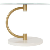 Журнальный стол Мебелик Дуэт 13Н золото, слоновая кость, прозрачный 00 7330