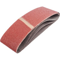 Лента абразивная на тканевой основе (3 шт; 75x457 мм; Р80; оксид алюминия) РемоКолор 31-9-208