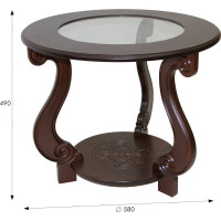 Журнальный стол Мебелик Грация С темно-коричневый 00 2170