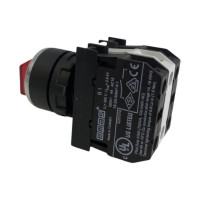 Переключатель Emas 0-1, с фиксацией, красный, 250В AC, 4 А, 12-30 В AC/DC B161SL20K