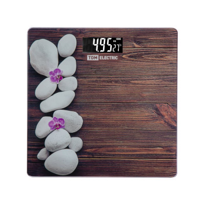 Электронные напольные весы TDM ELECTRIC Спа, стекло, деление 0,01 кг, макс. 180 кг, 28х28 см SQ4012-0004