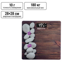 Электронные напольные весы TDM ELECTRIC Спа, стекло, деление 0,01 кг, макс. 180 кг, 28х28 см SQ4012-0004