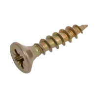 Универсальный саморез КВАДРА 4x20 желтый, потайная голова, цинк, кор. 1000 шт. 404020031000